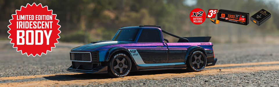LIMITED EDITION HORIZON HOBBY EXCLUSIVE COLOR WITH TWO BATTERIES for the ARRMA INFRACTION GROM 3S BLX 4X4 RTR