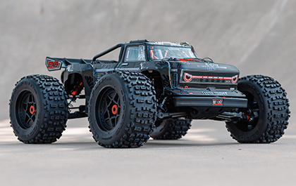 thumbnail image 2 of Arrma Outcast 6s DBoots Back-Flip MT 6S Tires (Set Of 2) - Pre-Glued Black - Z-AR510092 2 of 5