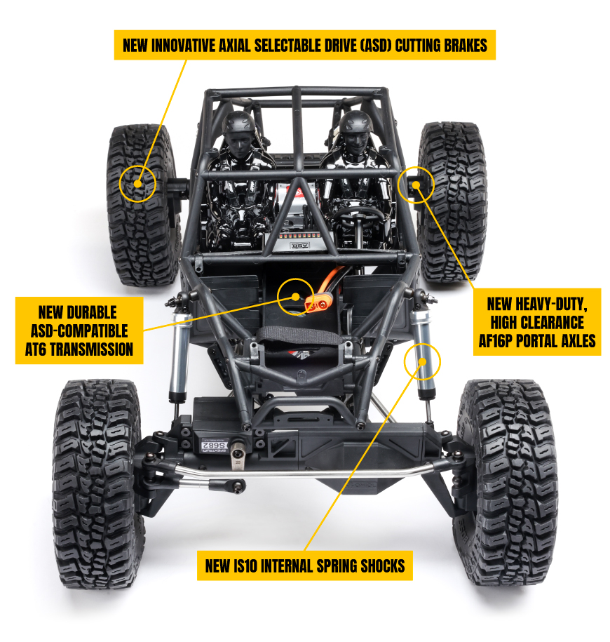 Axial Gilamon AXP8 Rear Shock Set, Assembled
