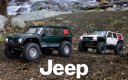 OFFICIALLY LICENSED JEEP BODY for the Axial 1/10 SCX10 III Jeep Cherokee XJ 4X4 Ready-To-Run Brushed Rock Crawler