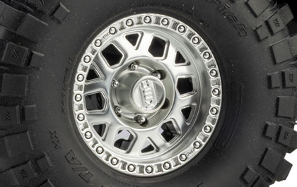 OFFICIALLY LICENSED KMC WHEELS for the Axial 1/10 SCX10 III Jeep Cherokee XJ 4X4 Ready-To-Run Brushed Rock Crawler