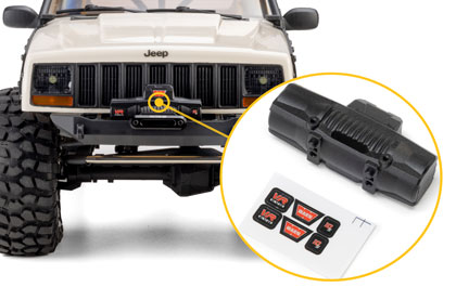OFFICIALLY LICENSED WARN WINCH for the Axial 1/10 SCX10 III Jeep Cherokee XJ 4X4 Ready-To-Run Brushed Rock Crawler