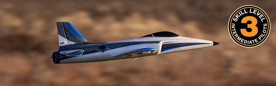 Skill Level 3 &ndash; Experience Required for the E-flite Habu SS (Super Sport) 50mm EDF RC Jet