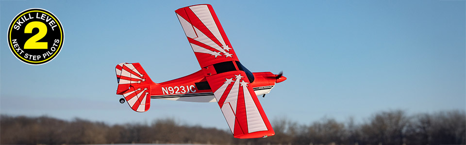 Skill Level 2 Next Step After a Trainer for the E-flite Super Decathlon 1.2m RC Airplane