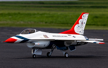 E-Flite F-16 70mm EDF - NEW Thunderbird Themed Jet Flite Test