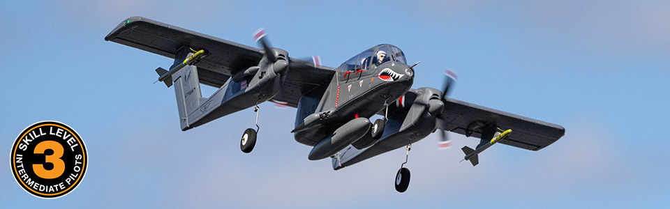 Skill Level 3 for the E-flite Micro OV-10 Bronco 645mm RC Airplane