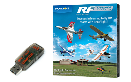 Incluye RealFlight Trainer Edition y Spektrum WS2000 Wireless Simulator Dongle