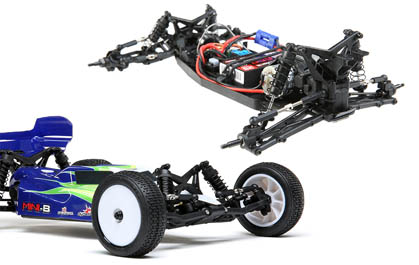 Geometria de suspensão de buggy TLR 22