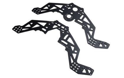 ALUMINIUM POWDER-COATED CHASSIS PLATES for the Losi 1/18 Mini LMT Sparkle Smash 2S Ready-To-Run Brushed Monster Truck