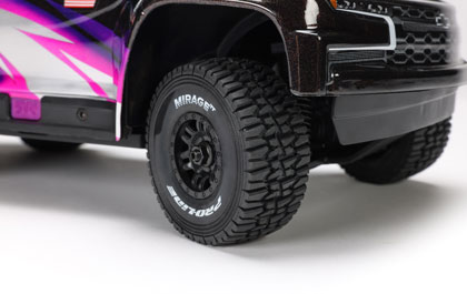 Pre Mounted Convenience for the Mirage TT Front/Rear Tires Black Split Six: ARRMA MOJAVE GROM