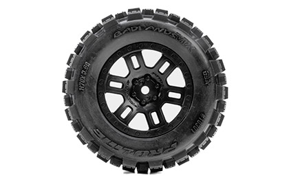 Ready-to-Run Convenience for the Pro-Line Badlands Front/Rear Tires MTD 12mm Black Split Six