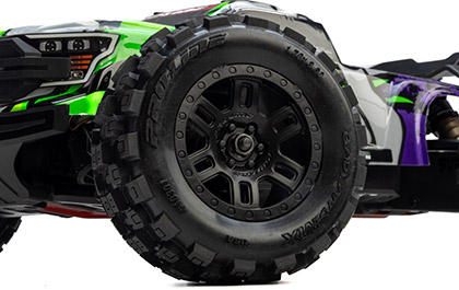 Balanced Compound Durability for the Pro-Line Badlands Front/Rear Tires MTD 12mm Black Split Six