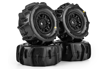 Pre-Mounted Convenience for the Pro-Line Dumont Tires & Black Split Six Wheels for the ARRMA MOJAVE GROM