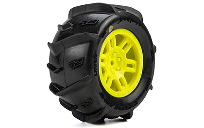 Stay on Top for the Pro-Line Dumont Paddle Tires & Yellow Split Six Wheels for ARRMA MINI KRATON