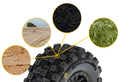 Legendary Badlands Grip for the Pro-Line 1/16 Badlands MX F/R Tires MTD 12mm Black Split Six