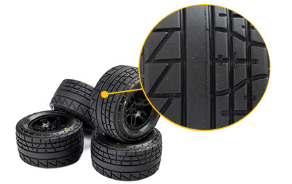 Built for Pavement Performance for the Pro-Line Menace Front/Rear Street Tires Mounted 12mm Black Split Six