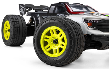 Consistent Handling for the Pro-Line Menace Street Tires & Yellow Split Six Wheels for ARRMA MINI KRATON
