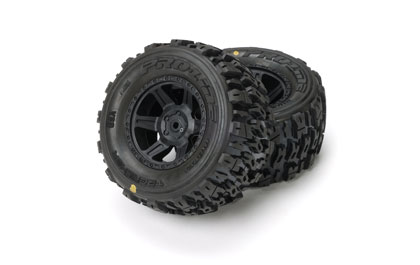 Black Desperado 2.0 Wheels for the Pro Line Trencher Mounted Desperado 2.0 Wheels