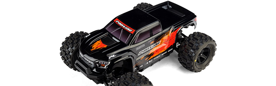 Built for Real Bashing for the Pro-Line 1/16 Pre-Cut Truck Body Tough Color Black