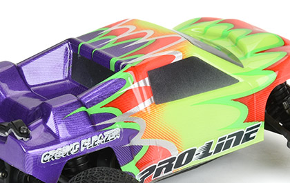 Built for Use, Not Just Display Platform for the Pro-Line Limited Edition Pre-Cut/Pre-Painted Crowd Pleazer Slipstream Body for Losi Micro-T