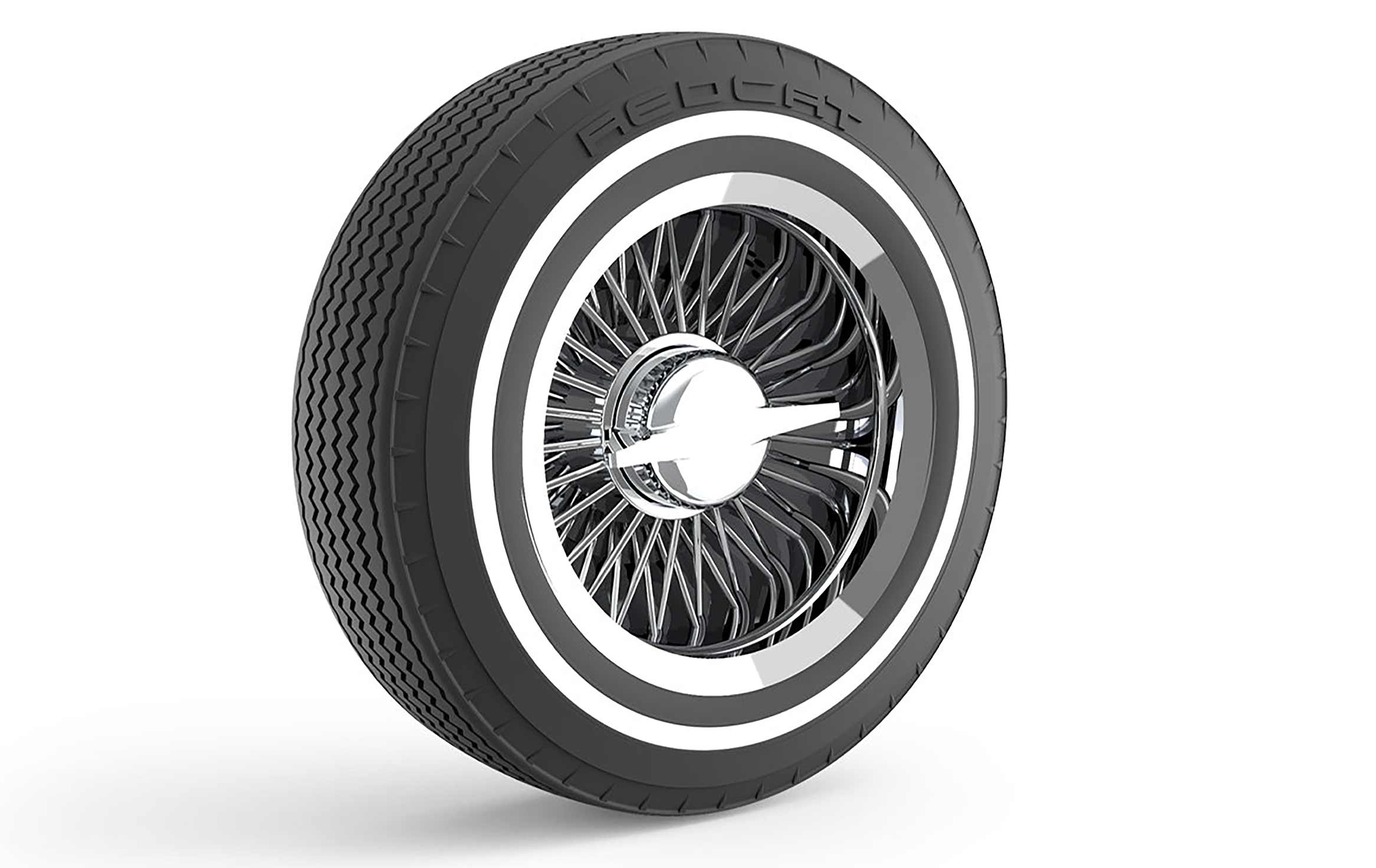 Scale 14 Inch Spoked Wheels With Low-Profile Tires