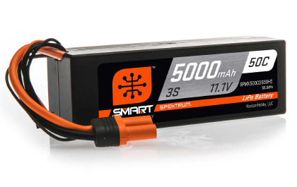 Spektrum<sup>?</sup>5000mAh 3S 50C Smart Hardcase LiPo Battery: IC5