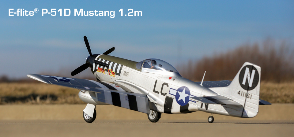 E-flite® P-51D Mustang 1.2m PNP RC Airplane