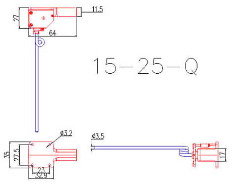 E-Flite 105-Degree Nose Electric Retract Unit Diagram for RC airplane