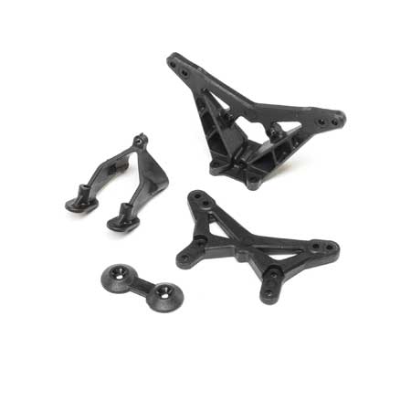 Losi FR/RR Shock Tower Wing Stay: Mini 