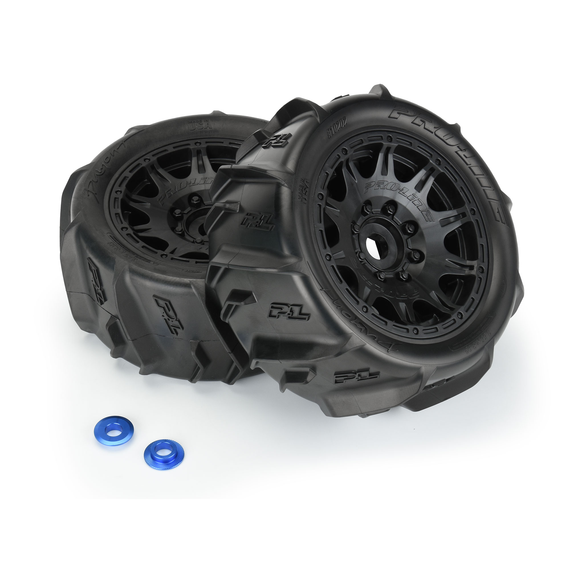 1/6 Dumont Sand/Snow Tires F/R 5.7" Tires MTD 24mm Black Raid (2)