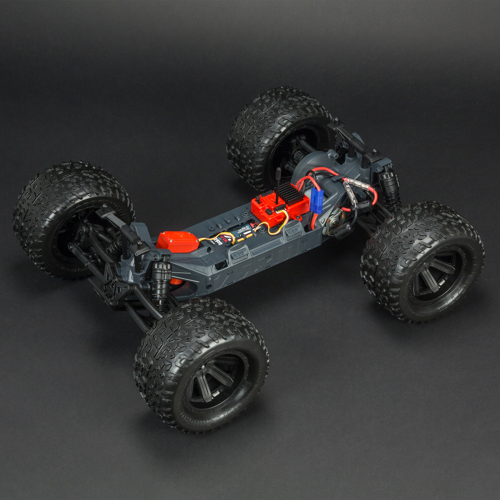 1/10 GRANITE VOLTAGE  2WD Brushed Mega Monster Truck RTR, Red/Blue