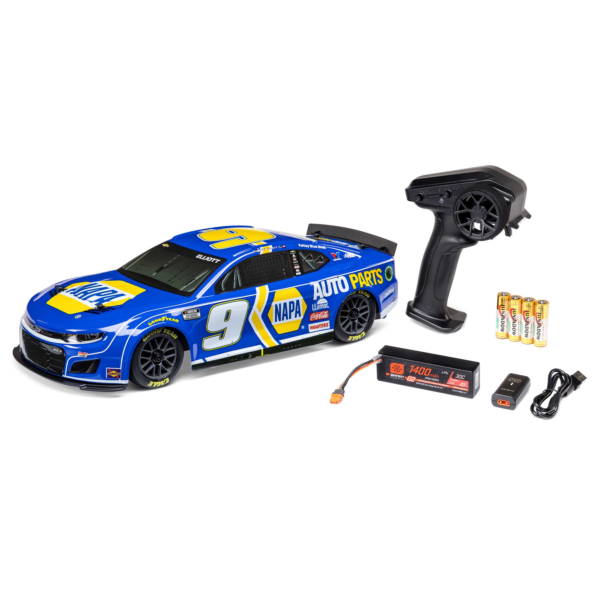 1/12 AWD NASCAR RC Race Car RTR, Chase Elliott #9 NAPA 2024 Chevy Camaro