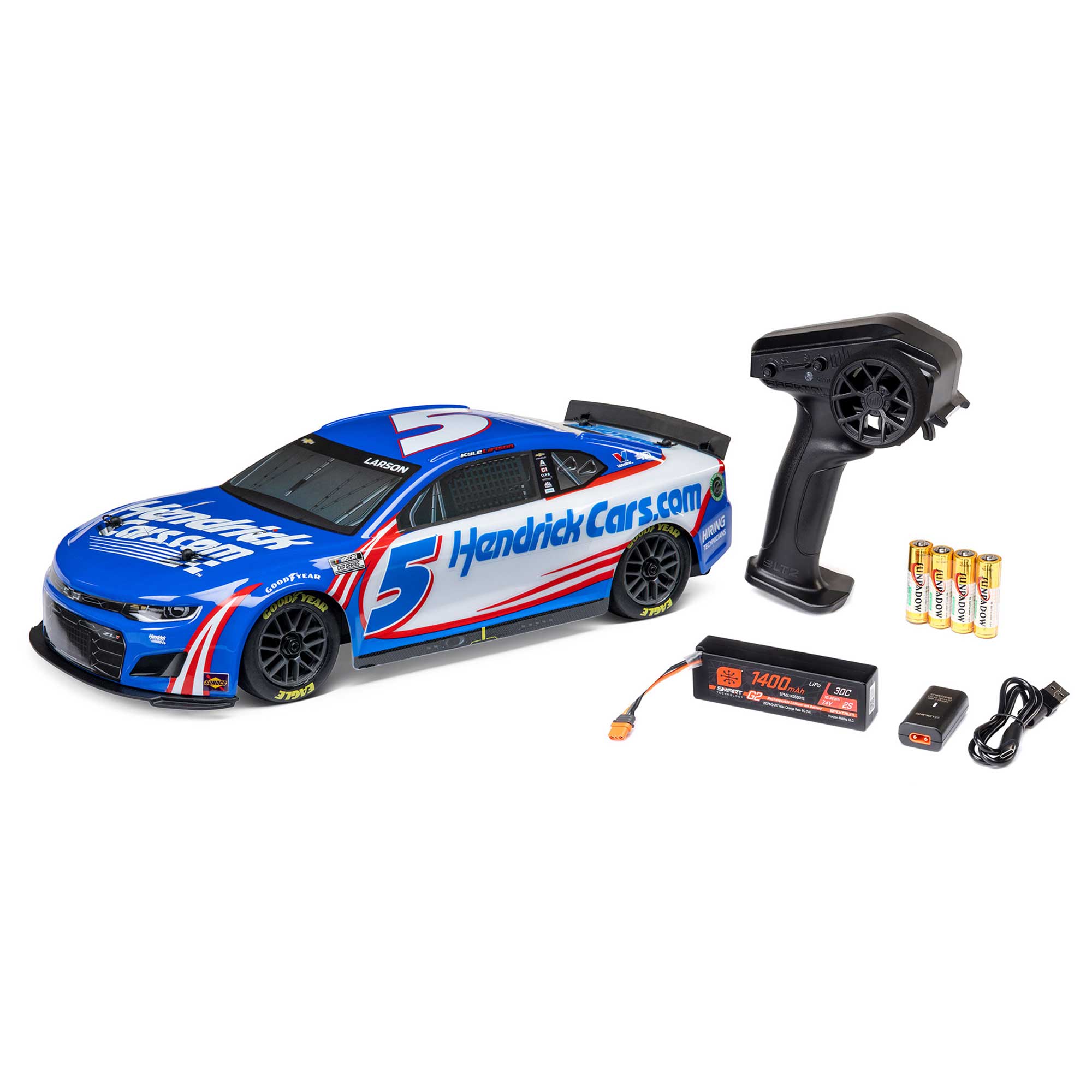 1/12 AWD NASCAR RC Race Car RTR, Kyle Larson #5 HendrickCars.com 2024 Chevy Camaro