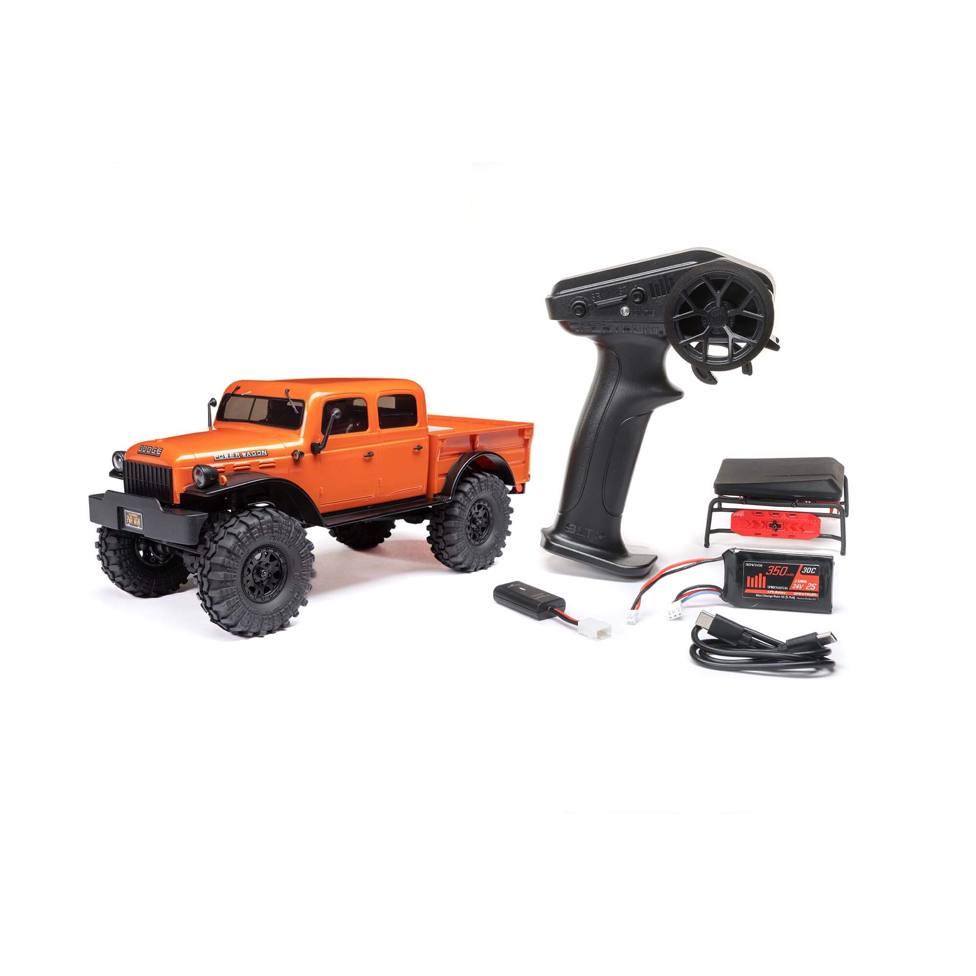 1/24 SCX24 Dodge Power Wagon 4WD Rock Crawler Brushed RTR, Orange