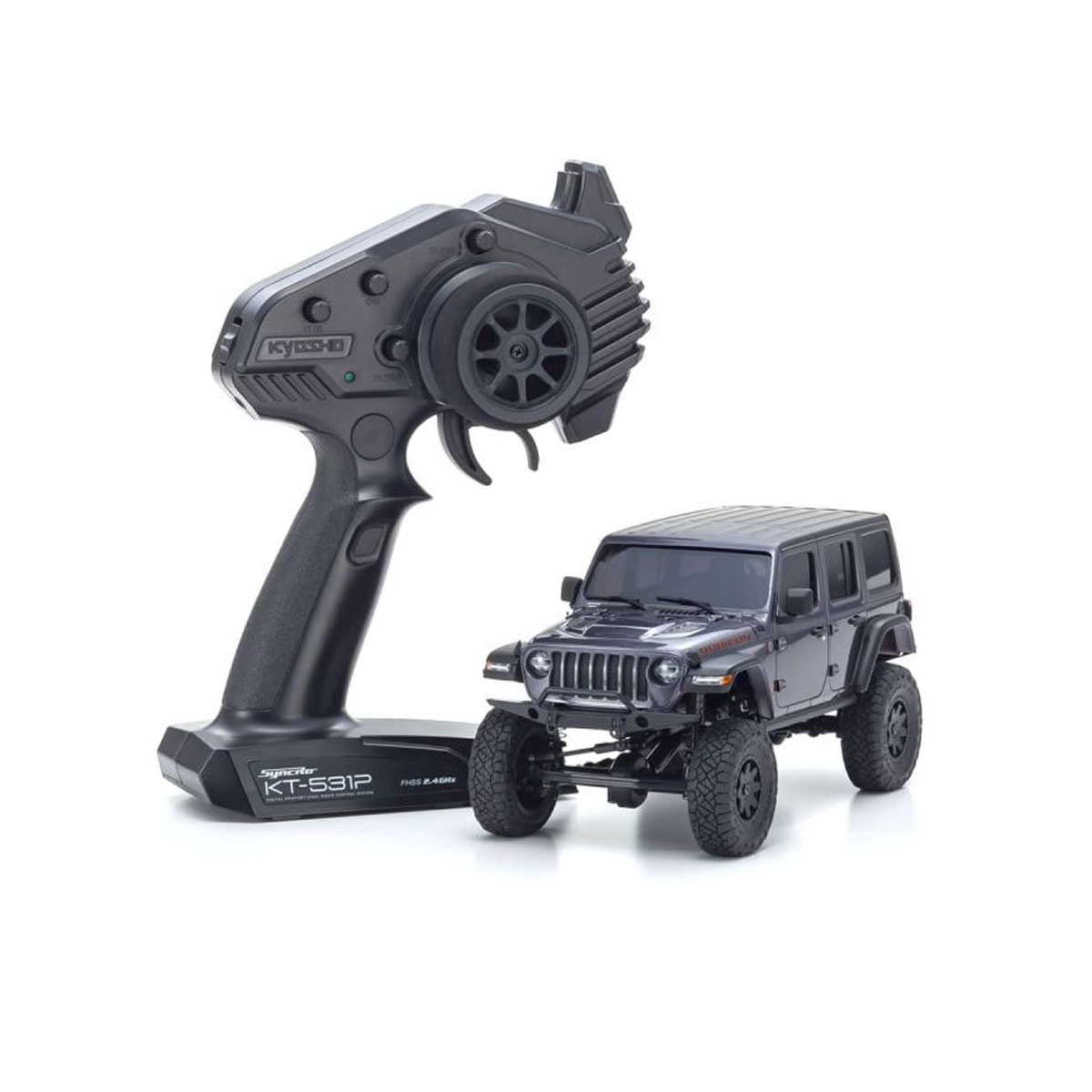 1/28 Jeep Wrangler Unlimited Rubicon MINI-Z 4x4 Crawler RTR, Metallic Granite