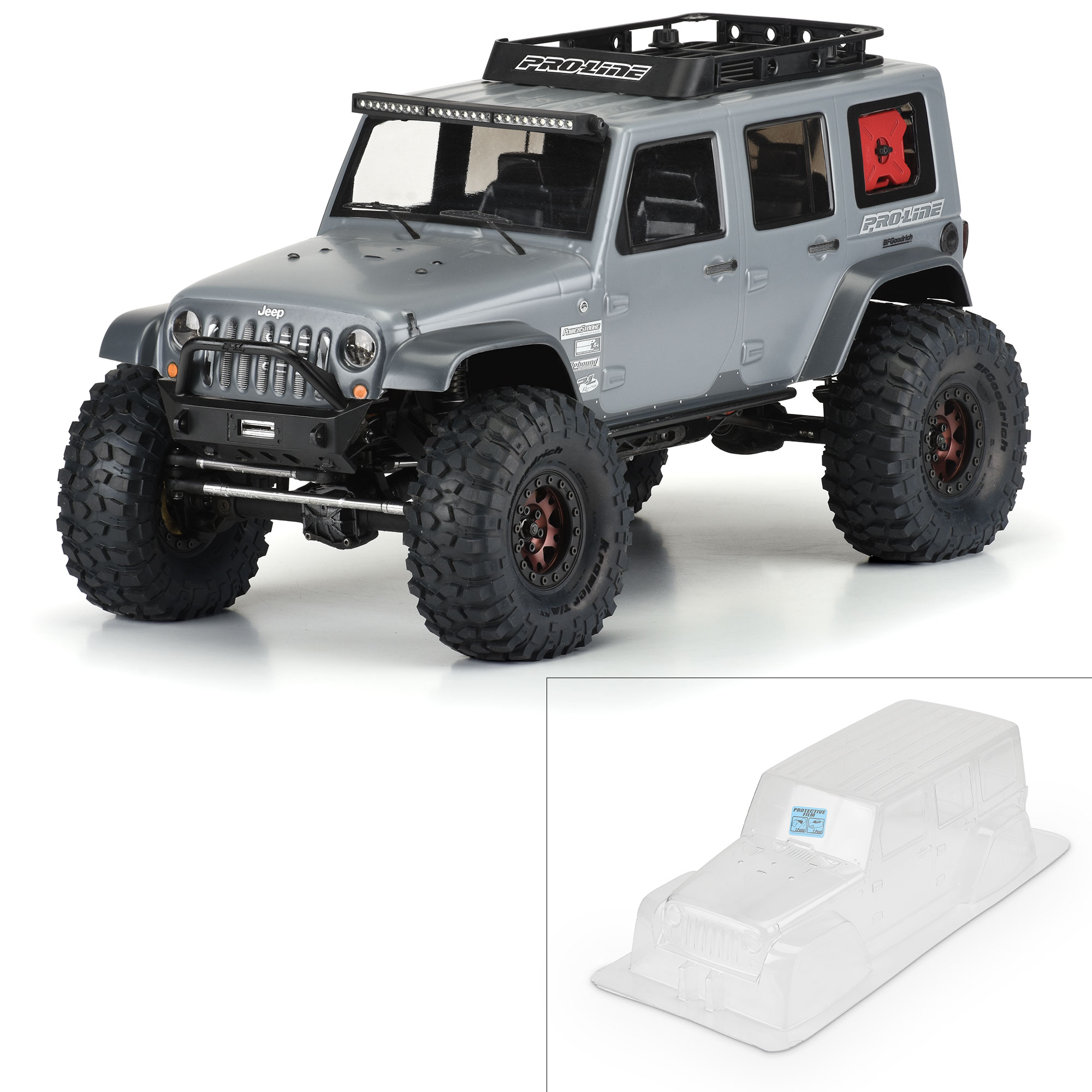 RC 1/10 Scale JEEP Body Shell BLACK FENDERS For  WRANGLER RUBICON Hard Body